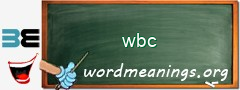 WordMeaning blackboard for wbc